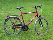 A bicycle with derailleur gears on our guided cycling holidays.