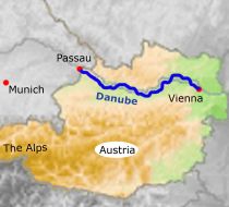 Cycle route from Passau to Vienna