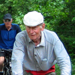 David cycling by the Elbe river