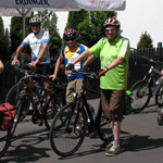 Mervyn at cycle tour start in Trier