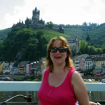 Pippa cycling along the Moselle and Rhine