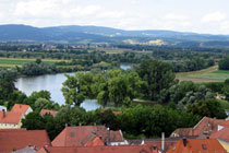 The Danube with the Bavarian Forest in the back