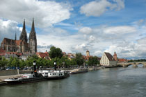 Regensburg old town and Stone Bridge