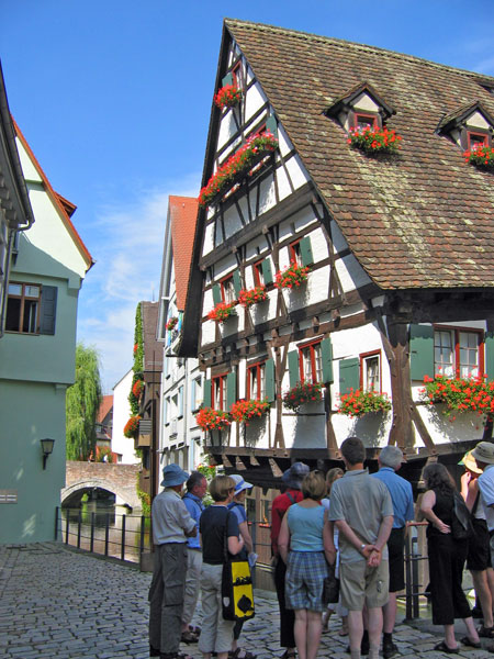 Local architecture in Ulm's picturesque old town