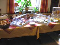 A hearty breakfast on a cycling holiday in Bavaria